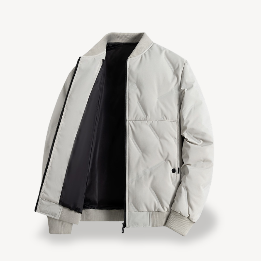 VogeLuxe | Men’s Dual Quilted Bomber Jacket