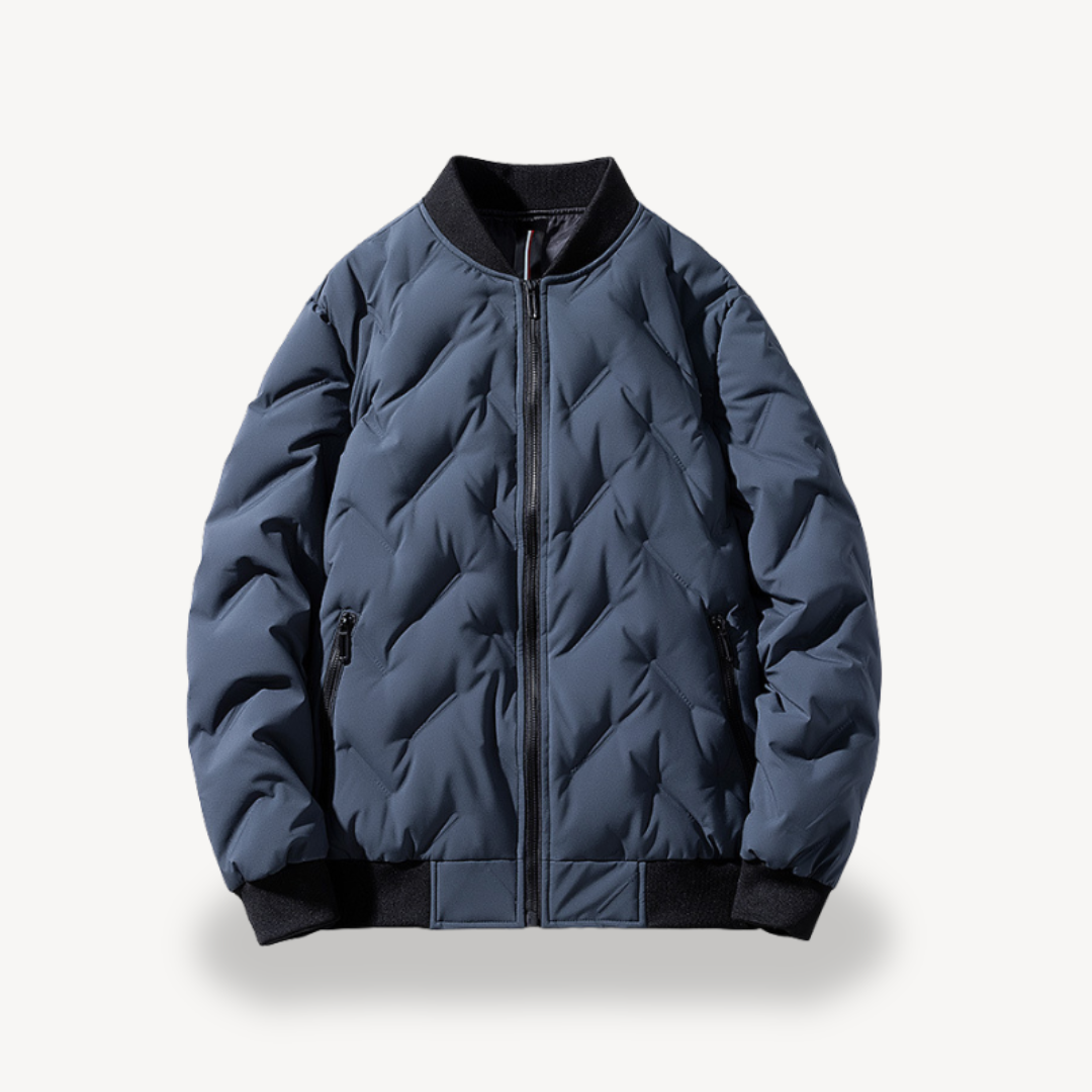 VogeLuxe | Men’s Dual Quilted Bomber Jacket