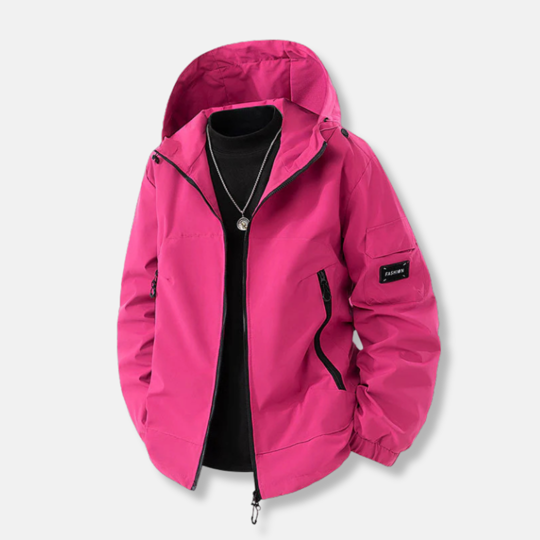 Men’s Jacket – Relaxed Fit – Hooded with Adjustable Hem – Zip Pockets – Wind Resistant 1