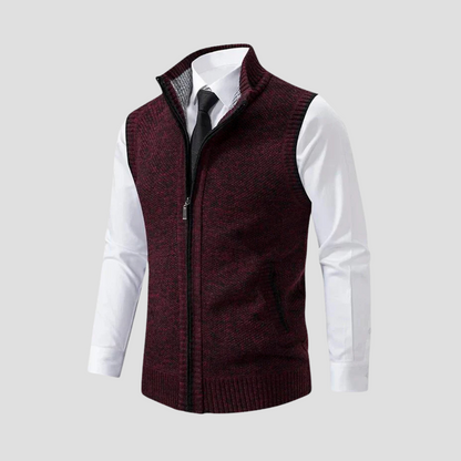 Men’s Knitted Zip Gilet – Smart Casual Layer with Contrast Trim 2