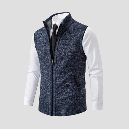 Men’s Knitted Zip Gilet – Smart Casual Layer with Contrast Trim 4
