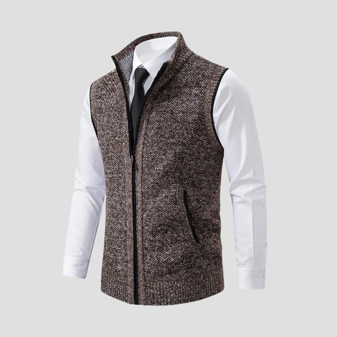 Men’s Knitted Zip Gilet – Smart Casual Layer with Contrast Trim 5