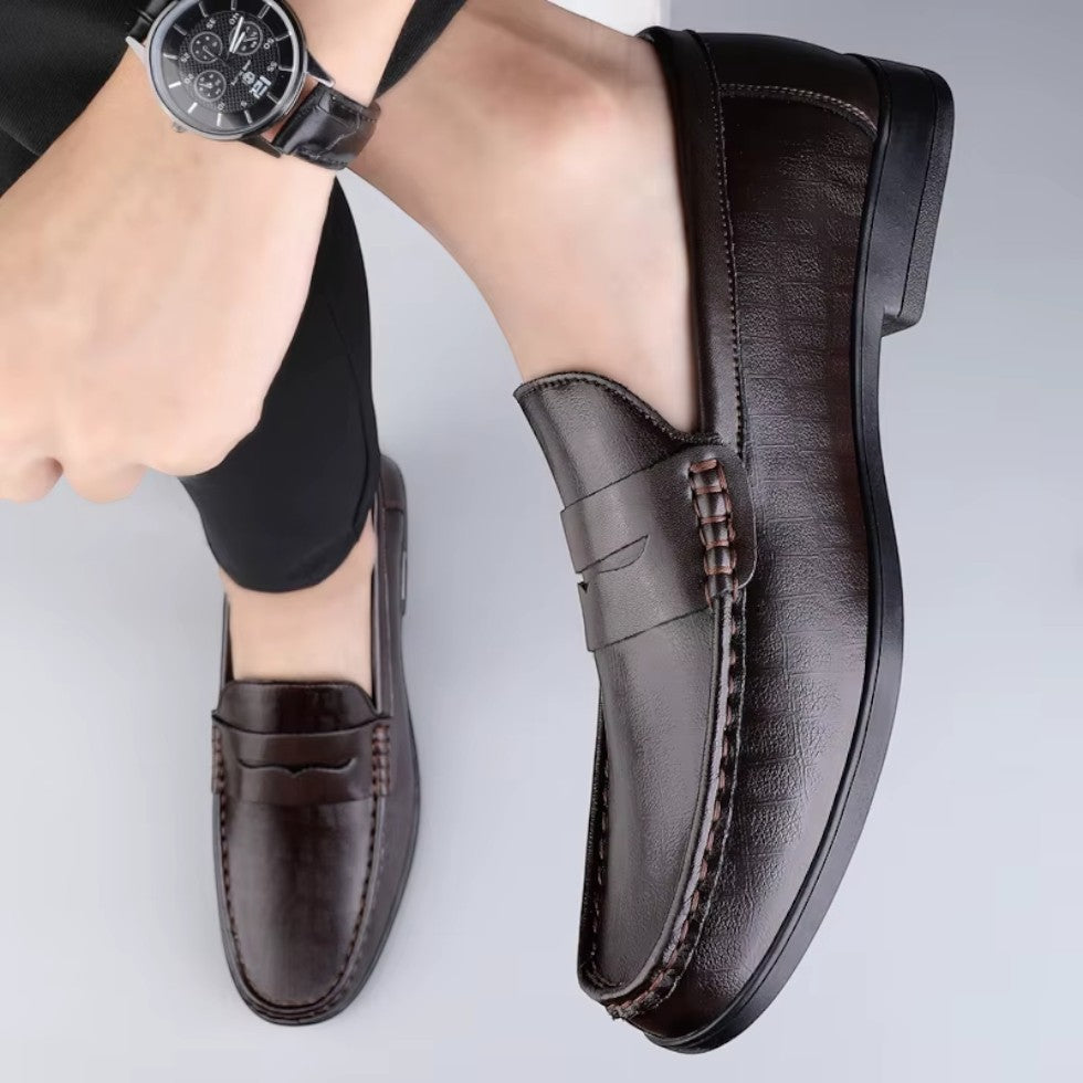 Men's Leather Loafers Slip-On Casual Shoes