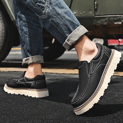 Men's Genuine Leather Slip On Comfort Shoes
