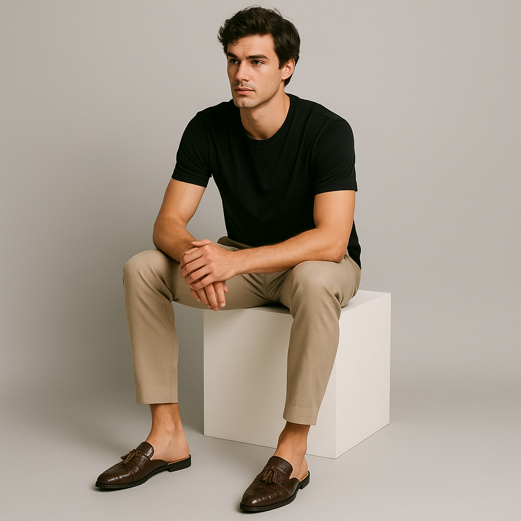 Men's Leather Mule Loafers – Slip-On Comfort & Style 5