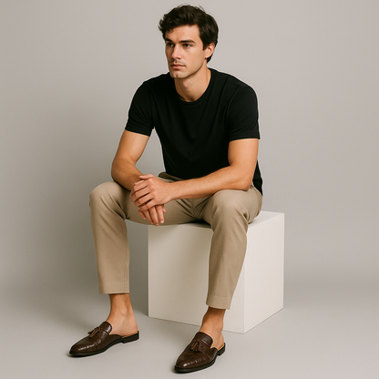 Men's Leather Mule Loafers – Slip-On Comfort & Style 5