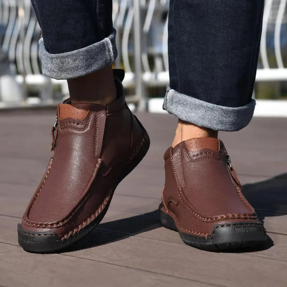 Men's Genuine Leather Relaxed Fit Loafers