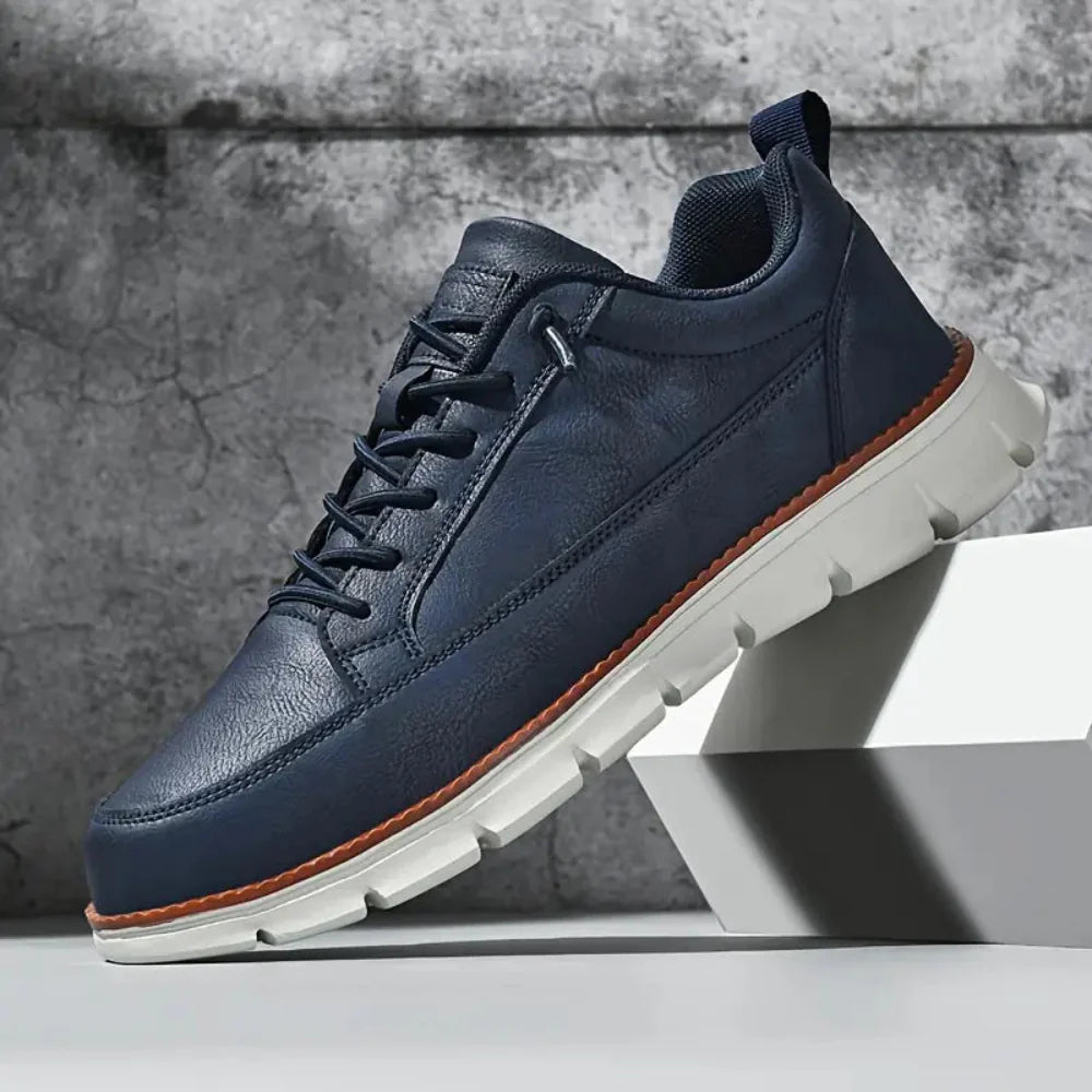 Comfortable Men's Leather Shoes Orthotic Arch Support - BritishElegance