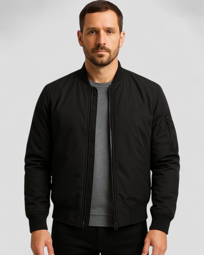 VogeLuxe | Men’s Urban Zip Bomber Jacket