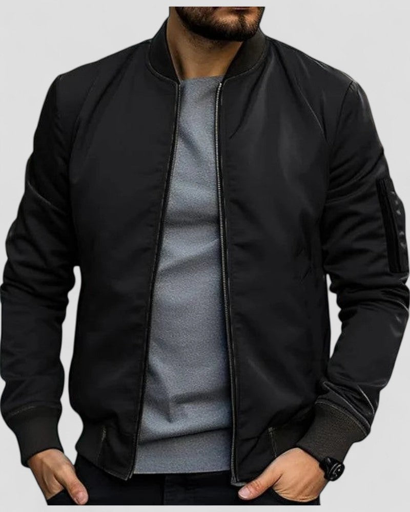 VogeLuxe | Men’s Urban Zip Bomber Jacket