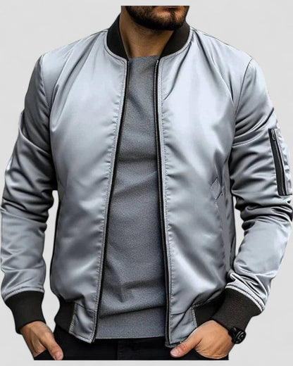 VogeLuxe | Men’s Urban Zip Bomber Jacket