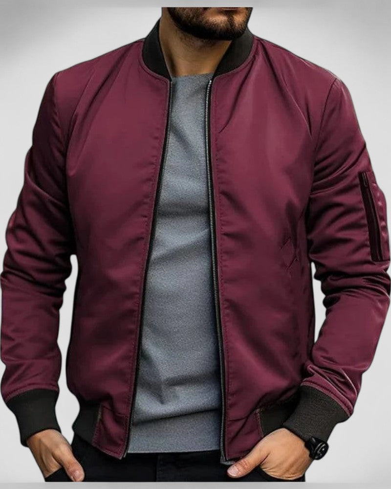 VogeLuxe | Men’s Urban Zip Bomber Jacket