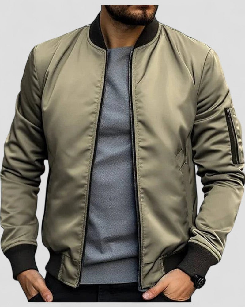 VogeLuxe | Men’s Urban Zip Bomber Jacket