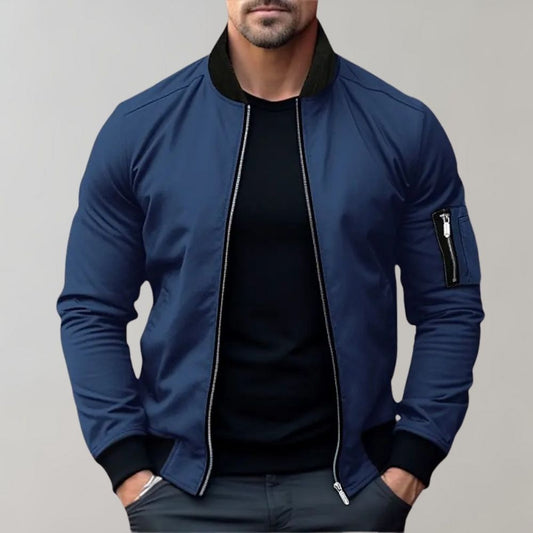 Classic Mens Flight Jacket with Pockets - VogeLuxe