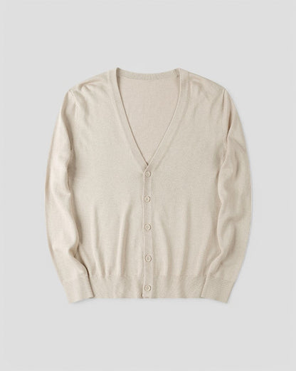 Men's Lightweight Knitted Cardigan With Buttons