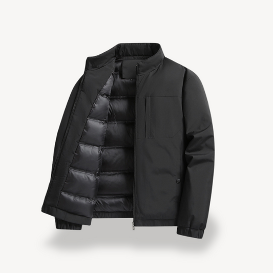 VogeLuxe | Men’s Minimalist Insulated Stand Collar Jacket