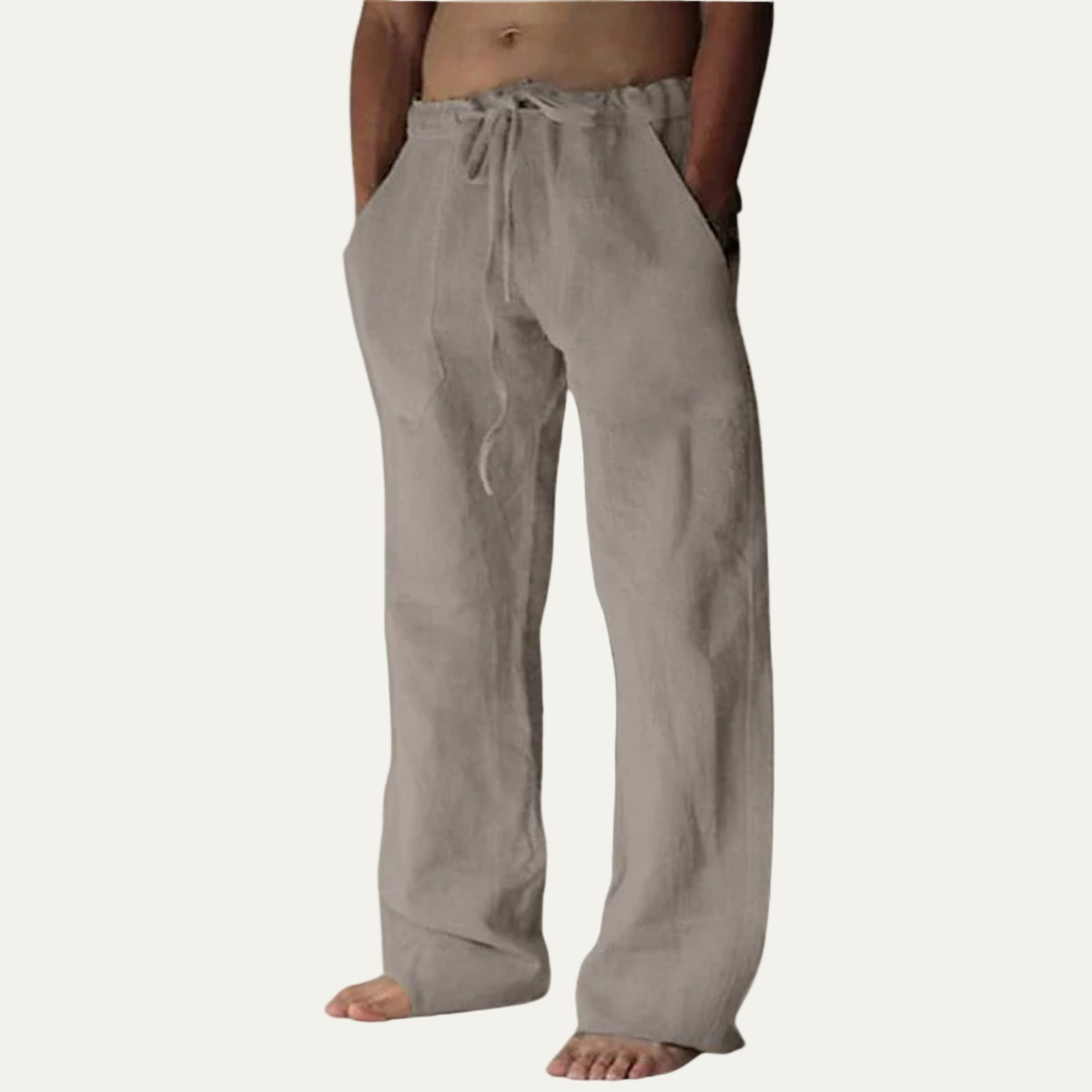 Men’s Linen Wide Loose Trousers – Relaxed Summer Style 4