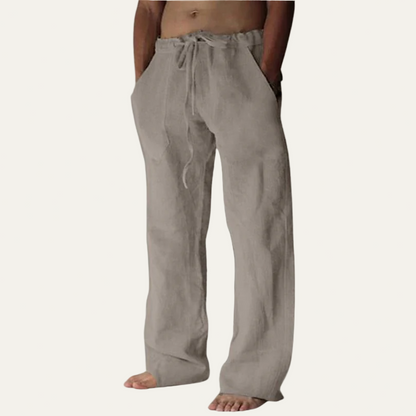 Men’s Linen Wide Loose Trousers – Relaxed Summer Style 4