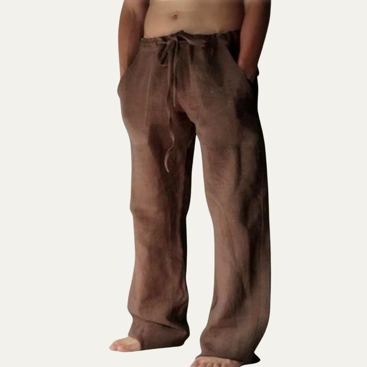 Men’s Linen Wide Loose Trousers – Relaxed Summer Style 5