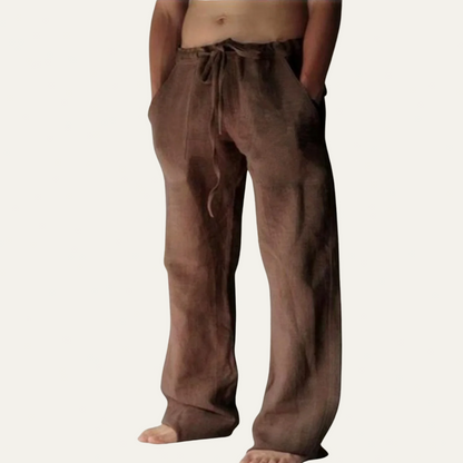 Men’s Linen Wide Loose Trousers – Relaxed Summer Style 5