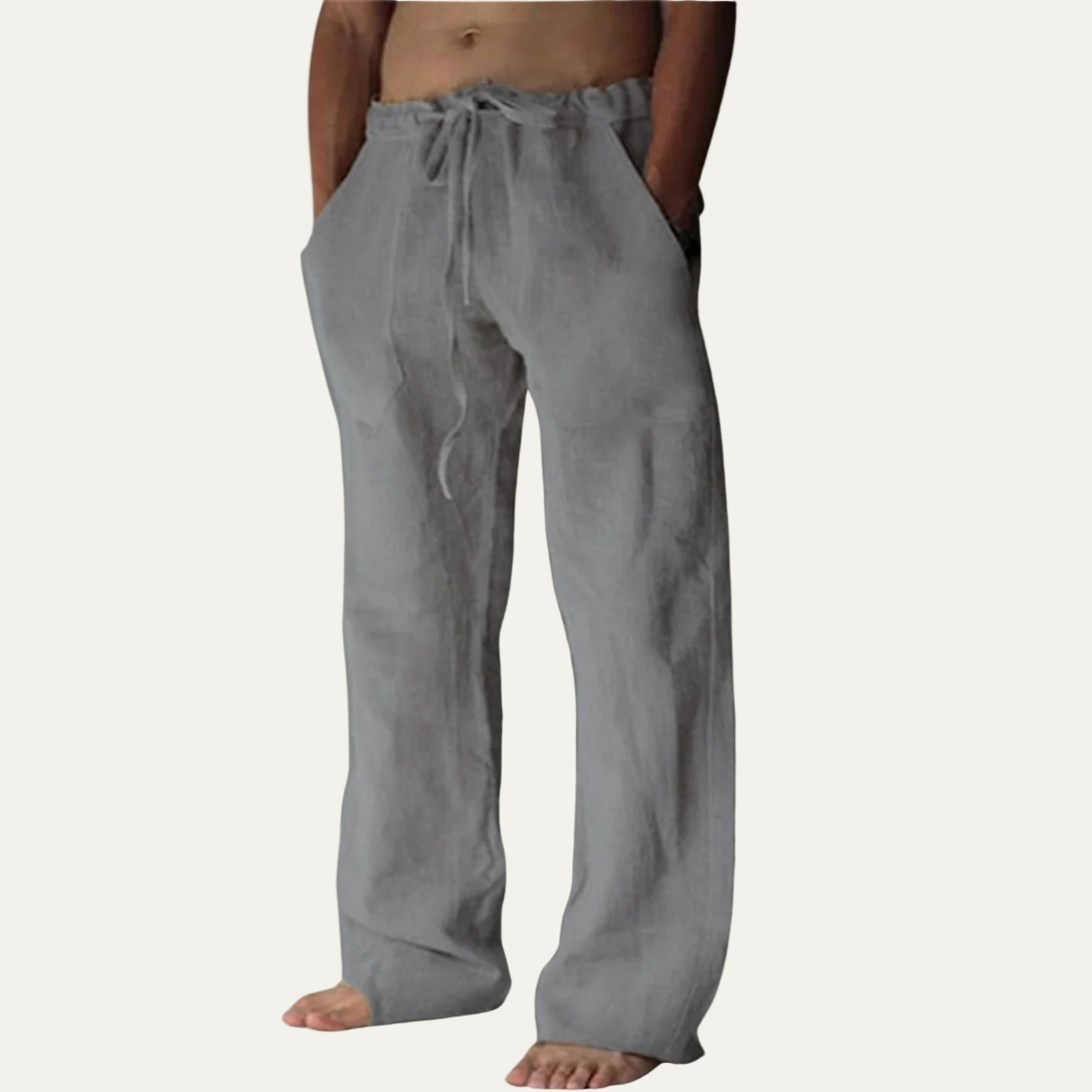 Men’s Linen Wide Loose Trousers – Relaxed Summer Style 6