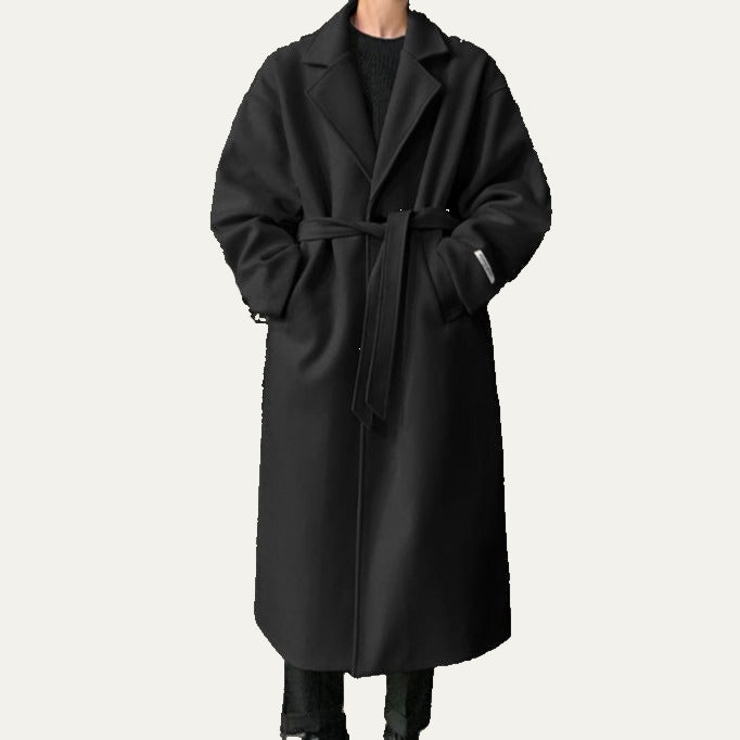 Men’s Long Belted Overcoat – Timeless Tailored Design for Old Money Elegance 0