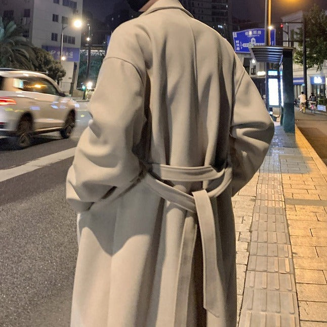 Men’s Long Belted Overcoat – Timeless Tailored Design for Old Money Elegance 3