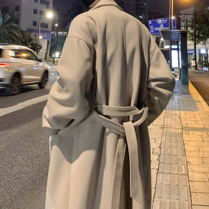 Men’s Long Belted Overcoat – Timeless Tailored Design for Old Money Elegance 3