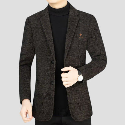 VogeLuxe | Men’s Tailored Herringbone Blazer