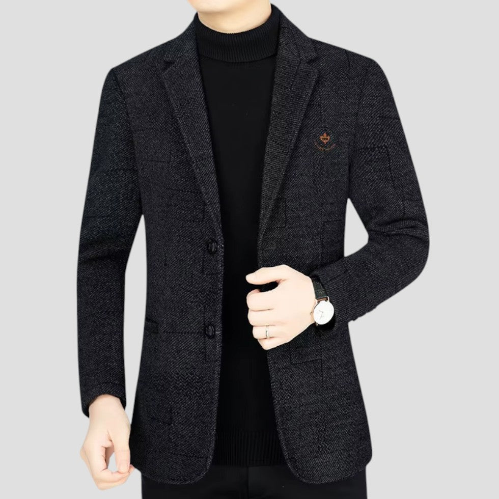 VogeLuxe | Men’s Tailored Herringbone Blazer