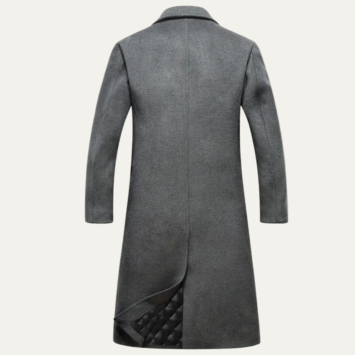 Men’s Long Overcoat – Classic Lapel Design with Tailored Fit for Autumn & Winter 2