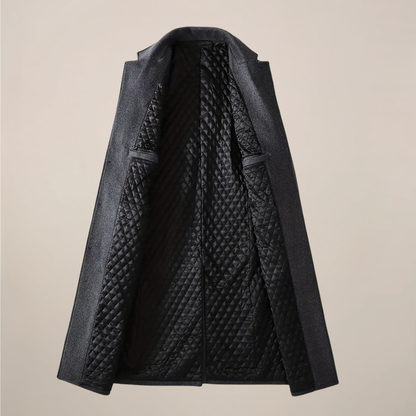 Men’s Long Overcoat – Classic Lapel Design with Tailored Fit for Autumn & Winter 3