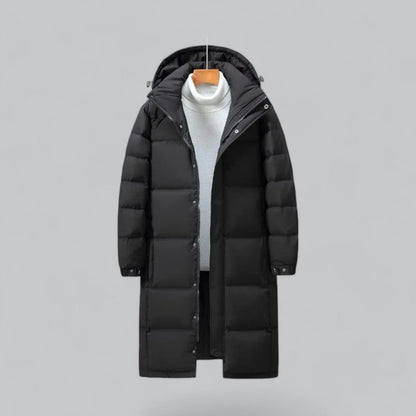 VogeLuxe | Men’s Quilted Long Hooded Puffer Parka