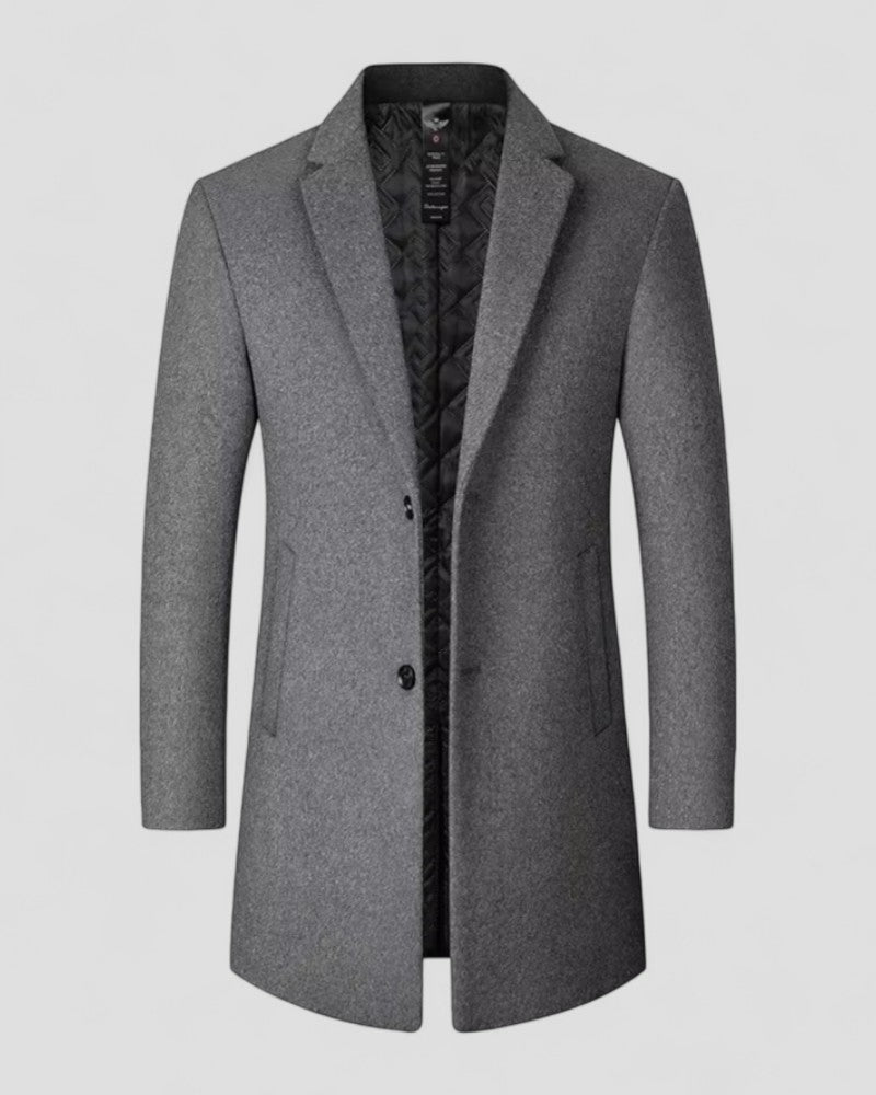 Men’s Long Trench Coat – Smart Casual Overcoat for Winter Elegance 1