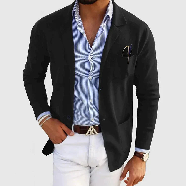VogeLuxe | Men’s Tailored Single-Pocket Blazer