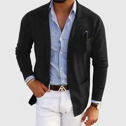 VogeLuxe | Men’s Tailored Single-Pocket Blazer