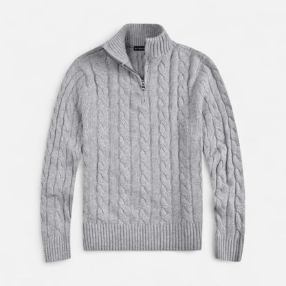 Men’s Open-Front Sweater with Subtle Stitch Detailing – Modern Layering Piece 0