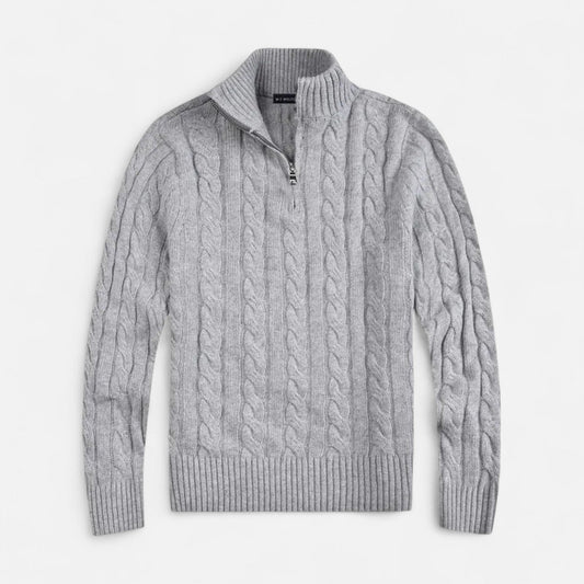 Men’s Open-Front Sweater with Subtle Stitch Detailing – Modern Layering Piece 0