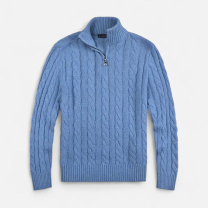 Men’s Open-Front Sweater with Subtle Stitch Detailing – Modern Layering Piece 1