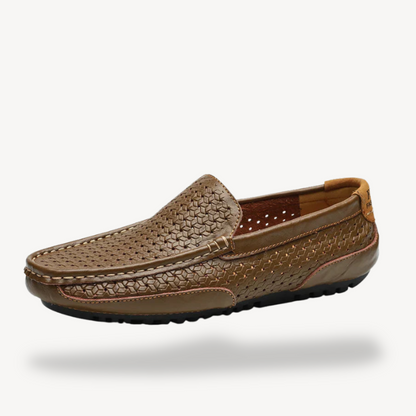 VogeLuxe | Men’s Vintage Perforated Slip-On Loafers