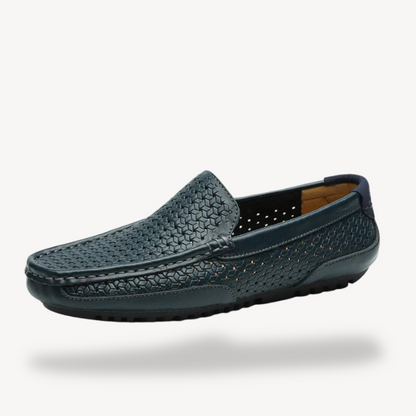 VogeLuxe | Men’s Vintage Perforated Slip-On Loafers