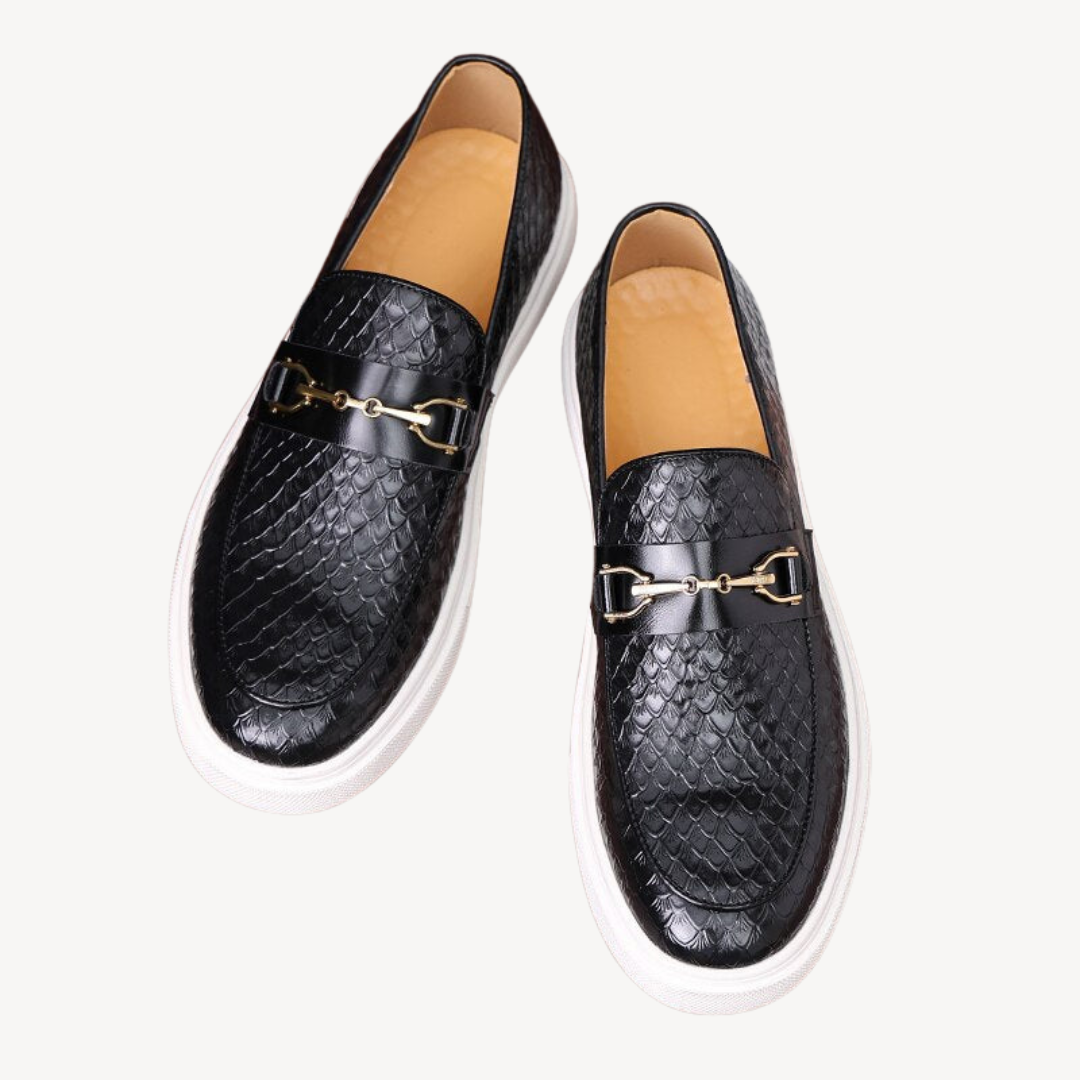 VogeLuxe | Men’s Embossed Loafer Sneakers