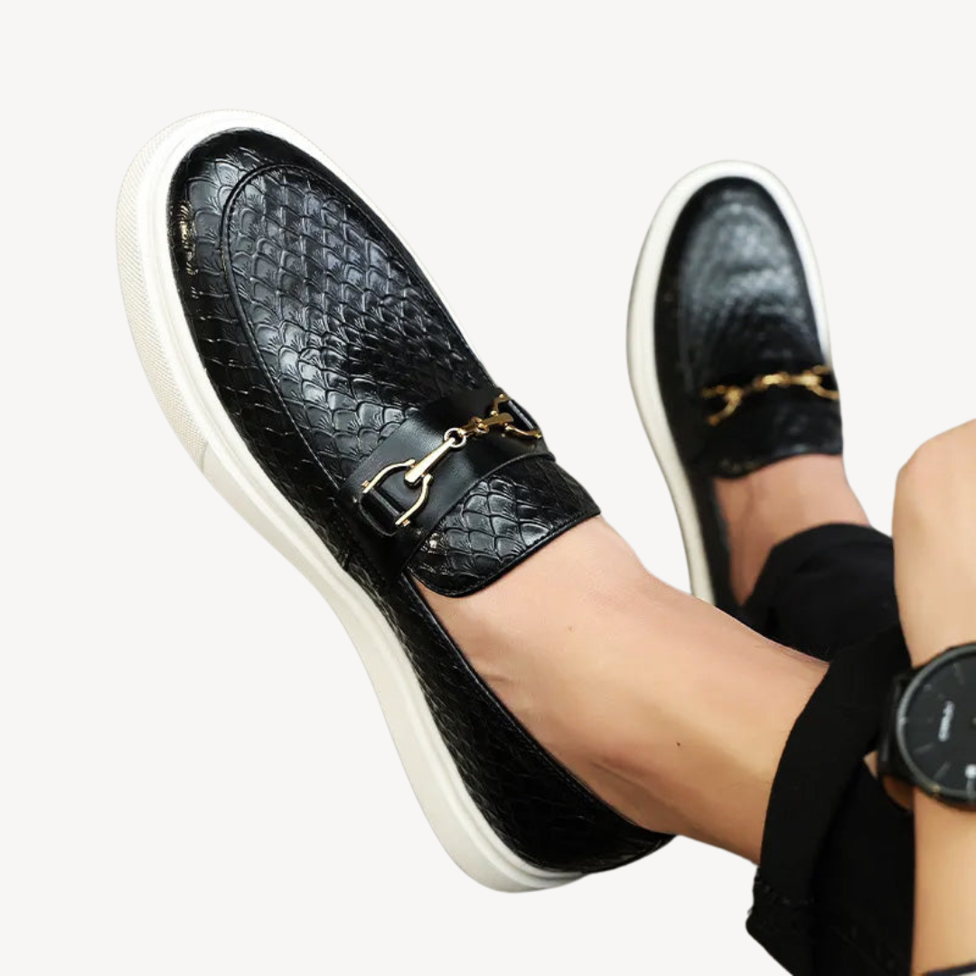 VogeLuxe | Men’s Embossed Loafer Sneakers