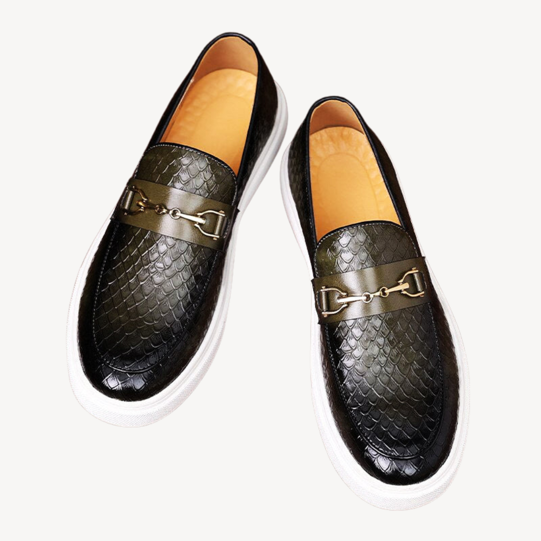VogeLuxe | Men’s Embossed Loafer Sneakers