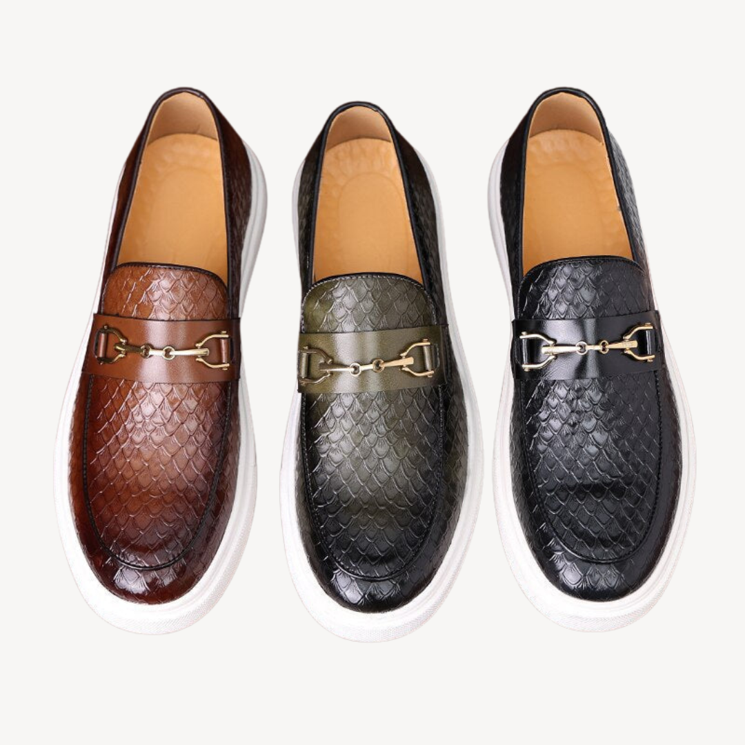 VogeLuxe | Men’s Embossed Loafer Sneakers