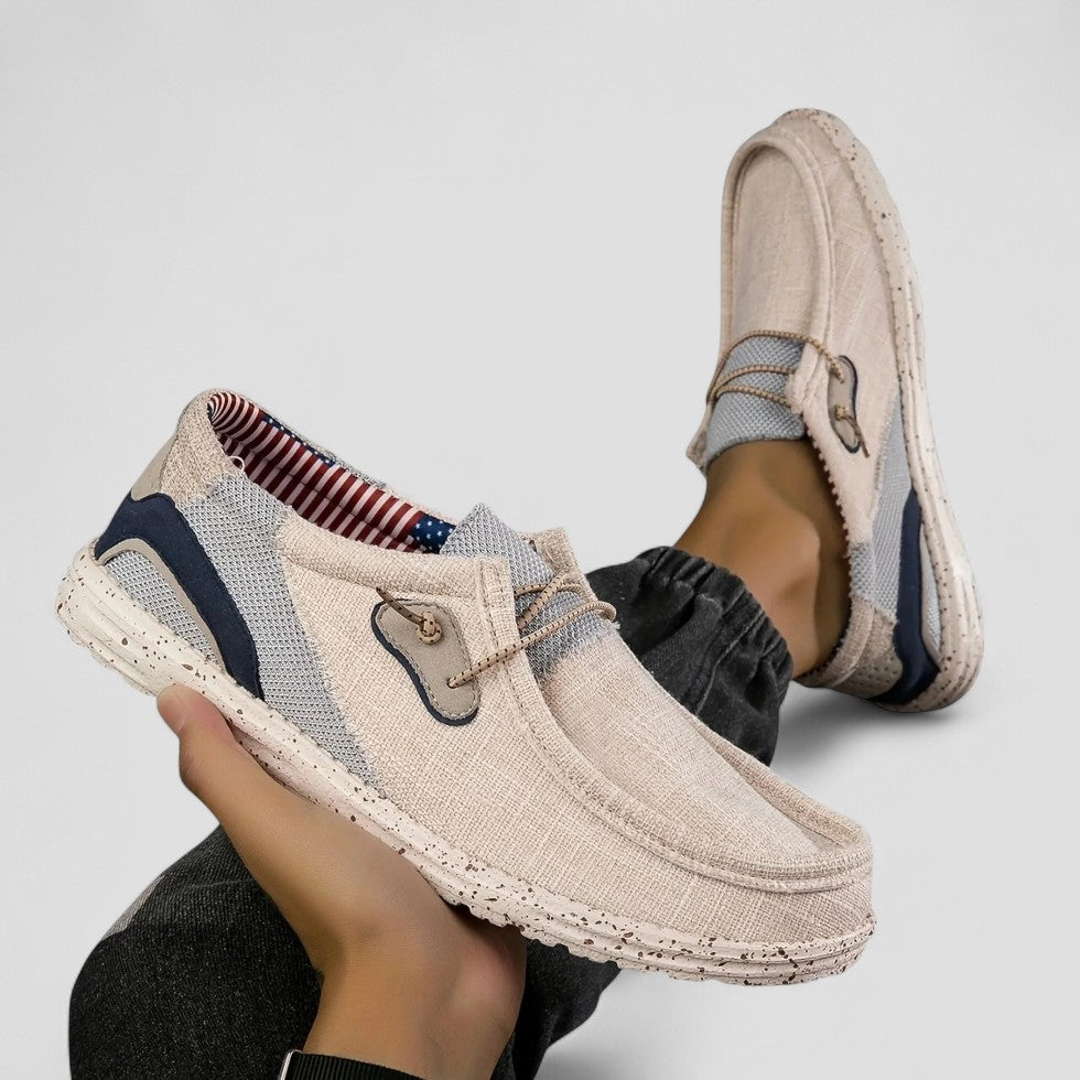 VogeLuxe | Men’s Casual Color-Block Slip-On Shoes