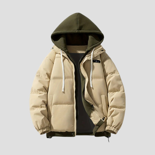 Men’s Oversized Puffer Jacket with Hoodie