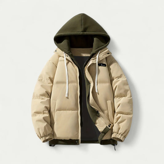 Men's Oversized Puffer Jacket with Hoodie 0