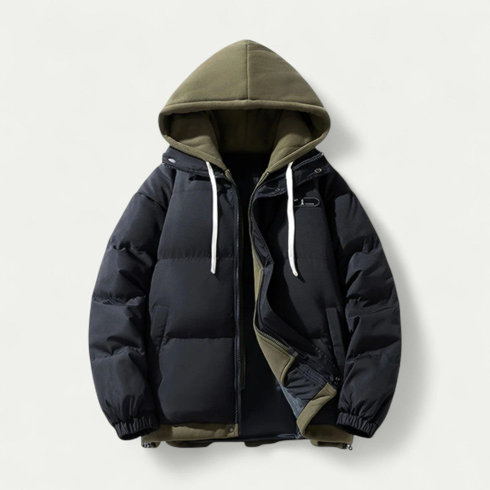 Men's Oversized Puffer Jacket with Hoodie 1
