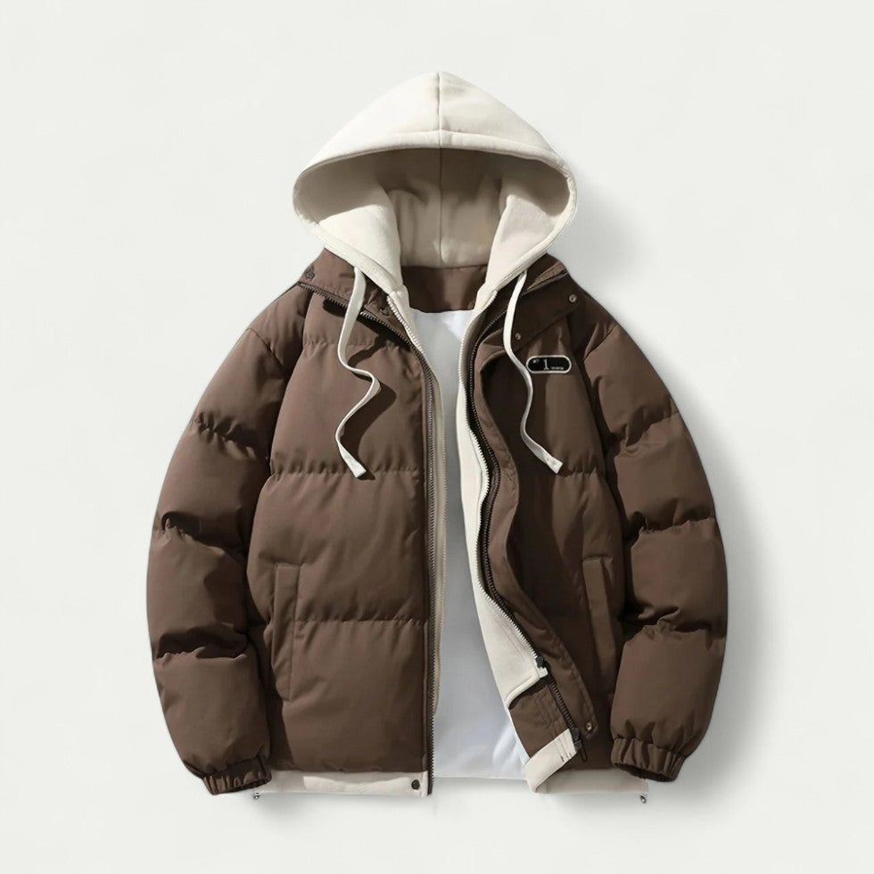 Men's Oversized Puffer Jacket with Hoodie 2